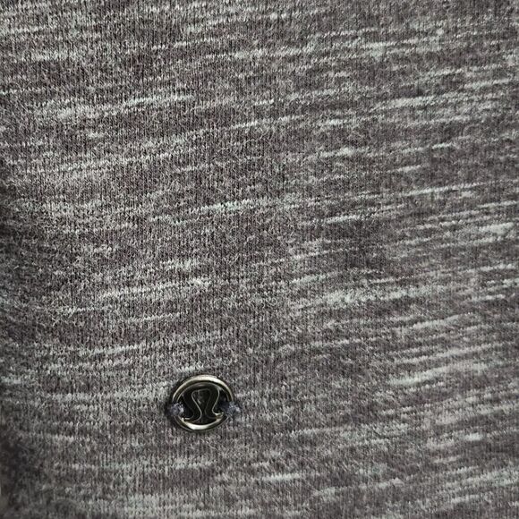 Lululemon Sweatshirt 4 Exhalation Pullover II Heathered Marled Black Long Sleeve - Picture 7 of 11